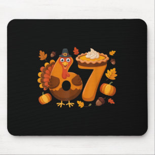 67 Meme Truthahn 6-7 Lustig Sechs Sieben Erntedank Mousepad