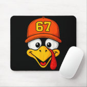 67 Meme Truthahn Gesicht Sechs Sieben Erntedankfes Mousepad (Mit Mouse)