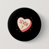 67 Meme Valentines Day Candy Heart Six Seven Match Button (Vorderseite)