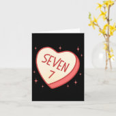67 Meme Valentines Day Candy Heart Six Seven Match Karte (Gelbe Blume)