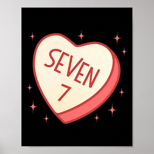 67 Meme Valentines Day Candy Heart Six Seven Match Poster (Vorne)