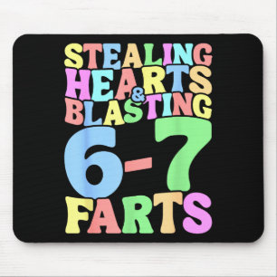 67 Meme Valentinstag Sechs Sieben 6-7 Lustig Klaue Mousepad