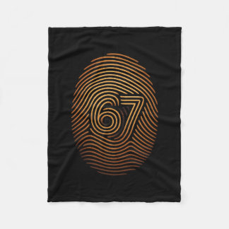 67 Meme versteckter Fingerabdruck Gen Z Alpha 6 7 Fleecedecke