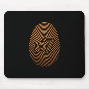 67 Meme versteckter Fingerabdruck Gen Z Alpha 6 7 Mousepad