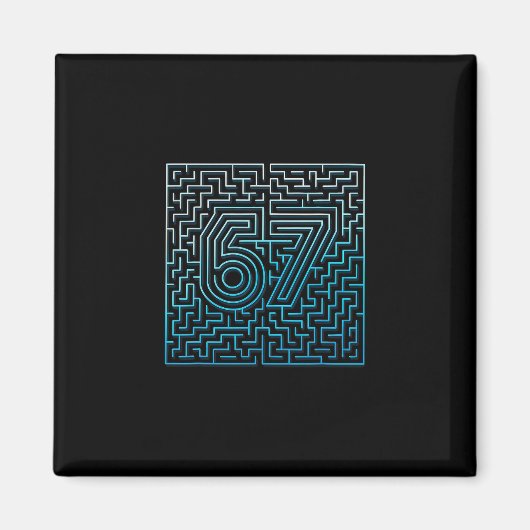 67 Meme Versteckter Irrgarten Gen Z Alpha 6 7  Magnet (Vorne)