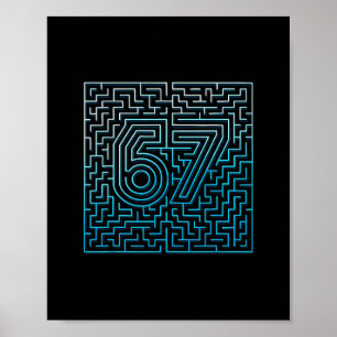 67 Meme Versteckter Irrgarten Gen Z Alpha 6 7 Poster