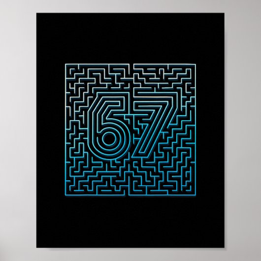 67 Meme Versteckter Irrgarten Gen Z Alpha 6 7  Poster (Vorne)