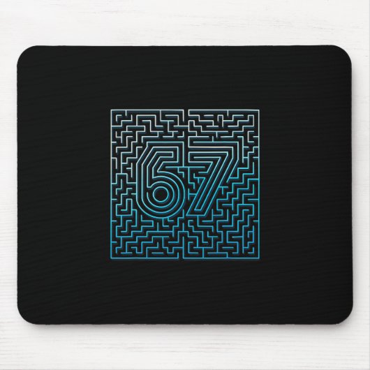 67 Meme Verstecktes Labyrinth Gen Z Alpha 6 7  Mousepad (Vorne)