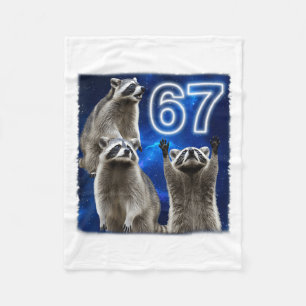 67 Meme Waschbär Heult den Mond an Parodie Six Sev Fleecedecke