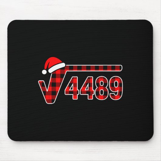67 Meme Weihnachten Quadratwurzel 4489 Sechs Siebe Mousepad (Vorne)