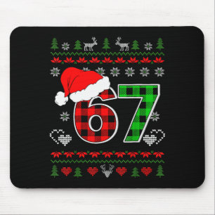 67 Meme Weihnachten Six Seven Xmas hässlicher Pull Mousepad