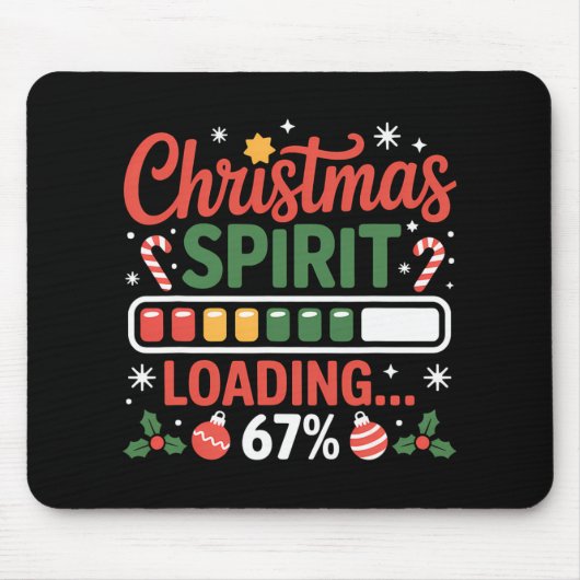 67 Meme Weihnachtsgeist lädt 67% Sechs Sieben Für Mousepad (Vorne)