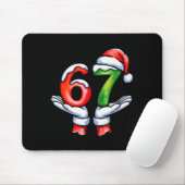 67 Meme Weihnachtsmann Hand Lustig Sechs Sieben We Mousepad (Mit Mouse)