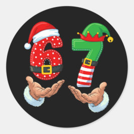 67 Meme Weihnachtsmann Hände Runder Aufkleber