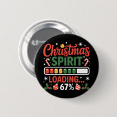 67 Meme Weihnachtsstimmung Lädt 67% Sechs Sieben F Button (Vorne & Hinten)