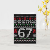 67 Meme Xmas Gen Alpha Fun Six Seven Ugly Christma Karte (Gelbe Blume)