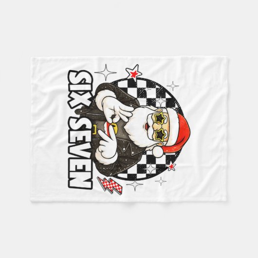 67 Meme Xmas Six Seven Santa 6 7 Christmas Men Wom Fleecedecke (Vorderseite (Horizontal))