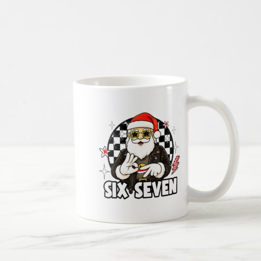 67 Meme Xmas Six Seven Santa 6 7 Christmas Men Wom Kaffeetasse (Rechts)