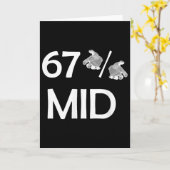 67% Mid Meme Hände Lustiger Internet-Trend 6-7 Six Karte (Gelbe Blume)