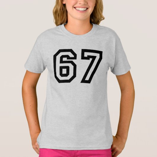 67 Minimalist Trend Design T-Shirt (Vorderseite)