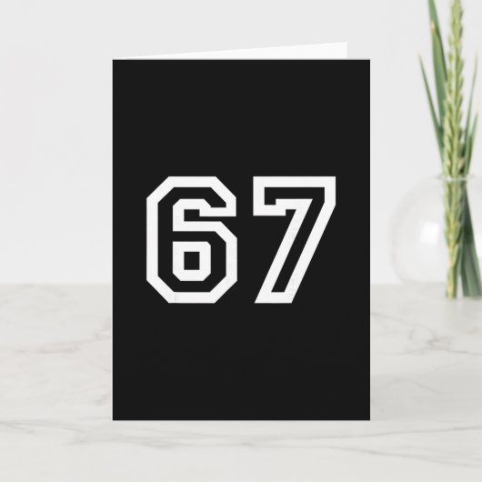 67 minimalistisches Design Karte (Vorderseite)