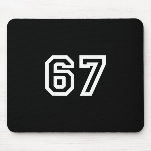 67 minimalistisches Design Mousepad (Vorne)