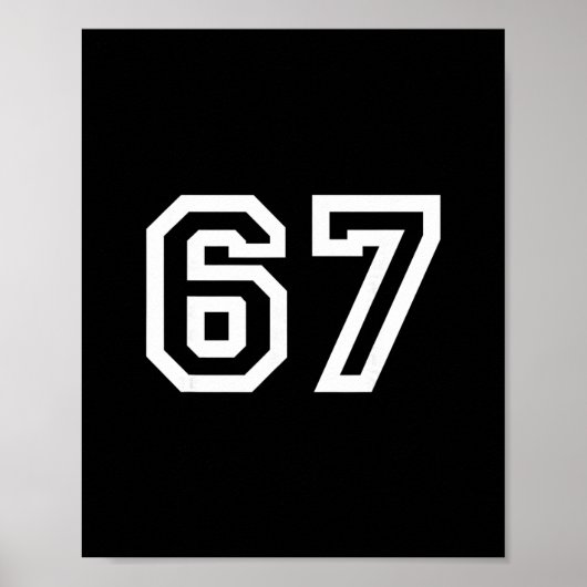 67 minimalistisches Design Poster (Vorne)
