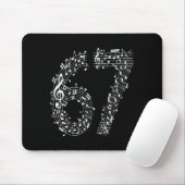 67 Music Meme Six Seven Music Teacher Musician Mousepad (Mit Mouse)
