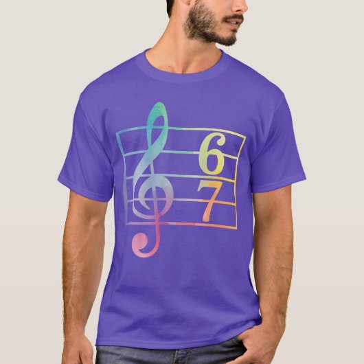 67 Music Meme Slang Six Seven Music Teacher Funny T-Shirt (Vorderseite)