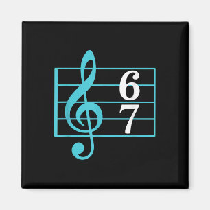 67 Musik Meme Slang Six Seven Musiklehrer Lustig Magnet