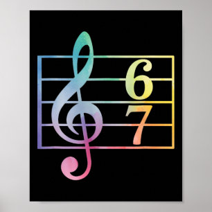 67 Musik Meme Slang Six Seven Musiklehrer Lustig  Poster