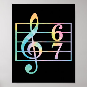 67 Musik Meme Slang Six Seven Musiklehrer Lustig  Poster