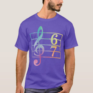 67 Musik Meme Slang Six Seven Musiklehrer Lustig  T-Shirt