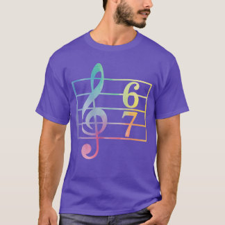 67 Musik Meme Slang Six Seven Musiklehrer Lustig T-Shirt