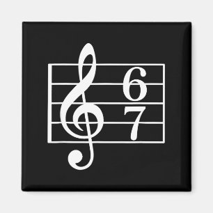 67 Musik Meme Slang Six Seven Musiklehrer Schule Magnet