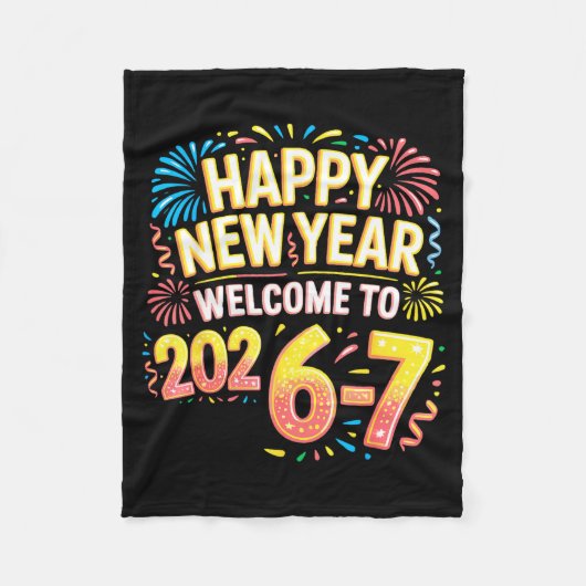 67 New Year's Eve - Happy New Year 2026-7 Funny 67 Fleecedecke (Vorderseite)