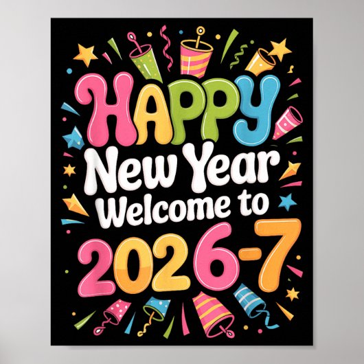 67 New Year's Eve - Happy New Year 2026-7 Funny 67 Poster (Vorne)