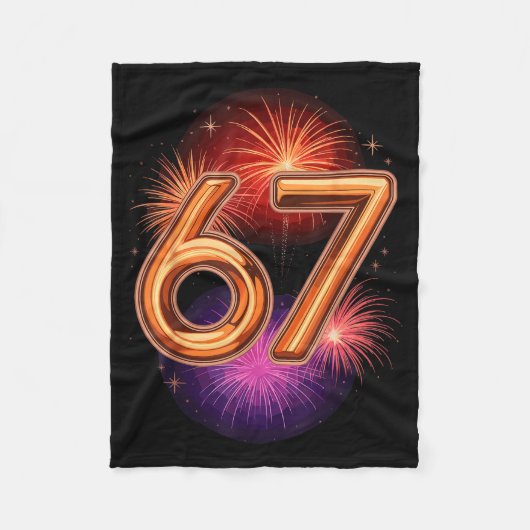 67 New Years Eve Party Pajama Shirt 6 7 Meme 67 20 Fleecedecke (Vorderseite)