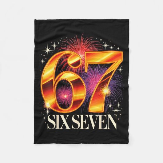 67 New Years Eve Party Pajama Shirt 6 7 Meme 67 20 Fleecedecke (Vorderseite)
