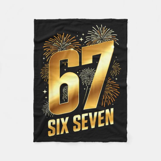 67 New Years Eve Party Pajama Shirt 6 7 Meme 67 20 Fleecedecke (Vorderseite)