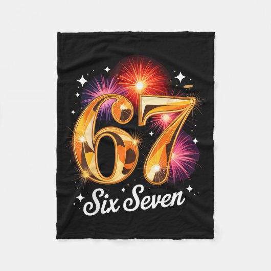 67 New Years Eve Party Pajama Shirt 6 7 Meme 67 20 Fleecedecke (Vorderseite)