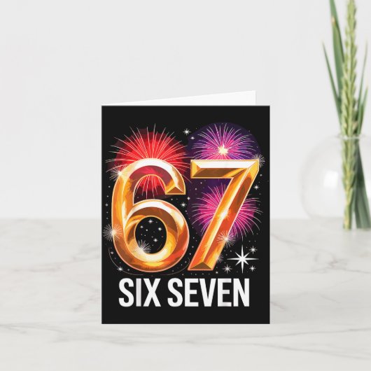 67 New Years Eve Party Pajama Shirt 6 7 Meme 67 20 Karte (Vorderseite)