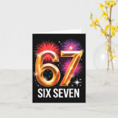 67 New Years Eve Party Pajama Shirt 6 7 Meme 67 20 Karte (Gelbe Blume)