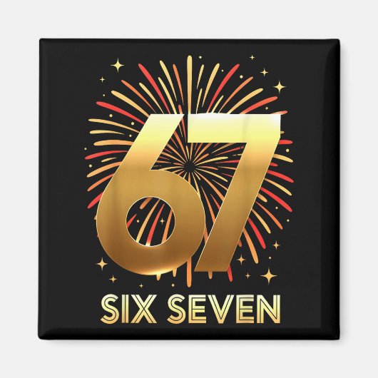 67 New Years Eve Party Pajama Shirt 6 7 Meme 67 20 Magnet (Vorne)