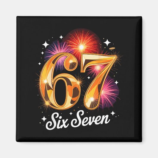 67 New Years Eve Party Pajama Shirt 6 7 Meme 67 20 Magnet (Vorne)