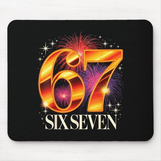 67 New Years Eve Party Pajama Shirt 6 7 Meme 67 20 Mousepad (Vorne)
