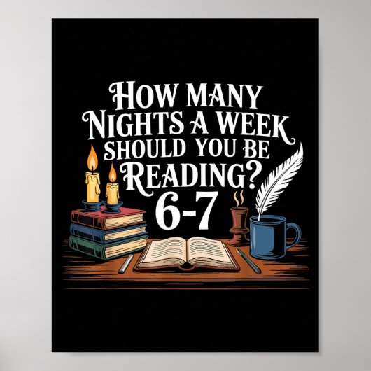 67 Nights Reading Meme For Bibliophiles Englieache Poster (Vorne)