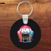 67 Number Ice Cream Drip American Football Art Schlüsselanhänger (Vorderseite)