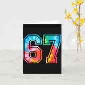 67 Number Meme Funny Six Seven Tie Dye Gen Alpha S Karte (Gelbe Blume)