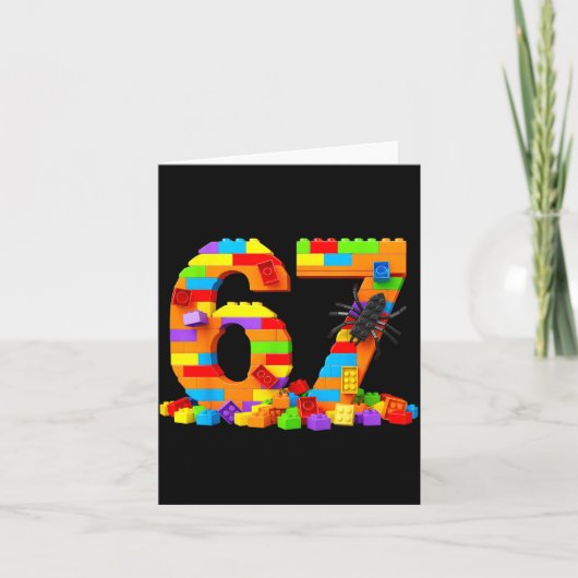 67 Number Meme Six Seven 6 7 Building Blocks Gen A Karte (Vorderseite)